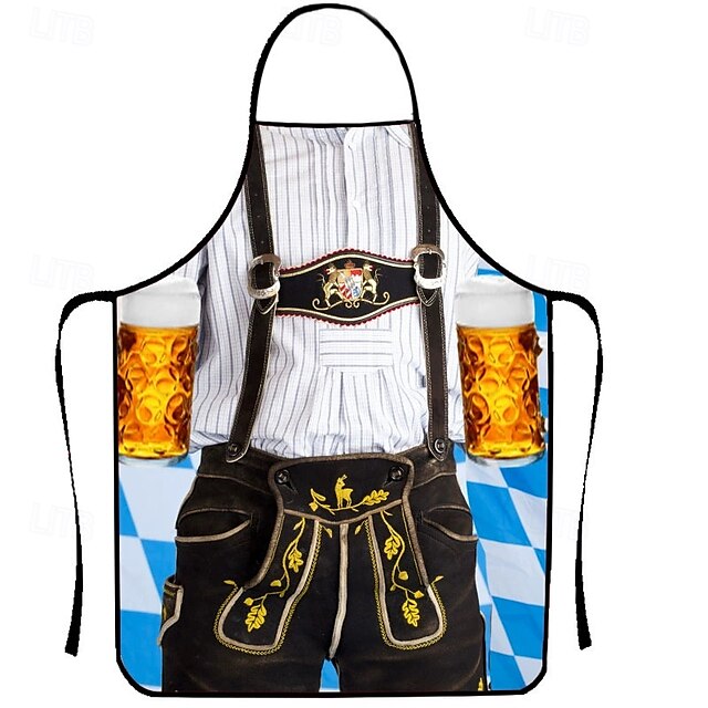  Oktoberfest Apron Dirndl Lederhosen Oktoberfest / Beer Bavarian Bavarian Couple Wiesn Traditional Style Wiesn Women's Party Beer Festival Traditional Style Cloth Apron