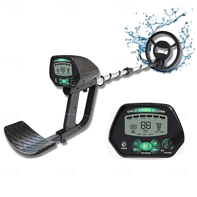  Detector subteran portabil MD-4090, complet metalic - vânător de comori pentru aur/argint/cupru/fier, cu design impermeabil &funcție precisă