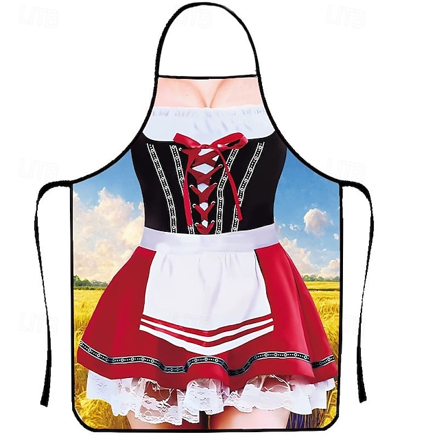  Oktoberfest Esiliina dirndl nahkahousuista Oktoberfest / Olut baijerilainen Baijerin pariskunta Wiesn Perinteinen Tyyli Niityt Naisten Juhla Olutfestivaali Perinteinen tyyli kangas Esiliina