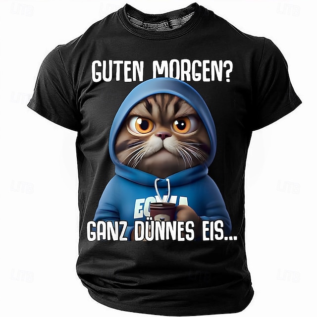  Lustige T Shirts MäNner Guten Morgen Ganz Dünnes Eis Bedruckt Herren Bekleidung