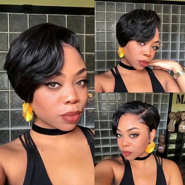 Pixie Cut Wig Synthetic Wig Natural Color4