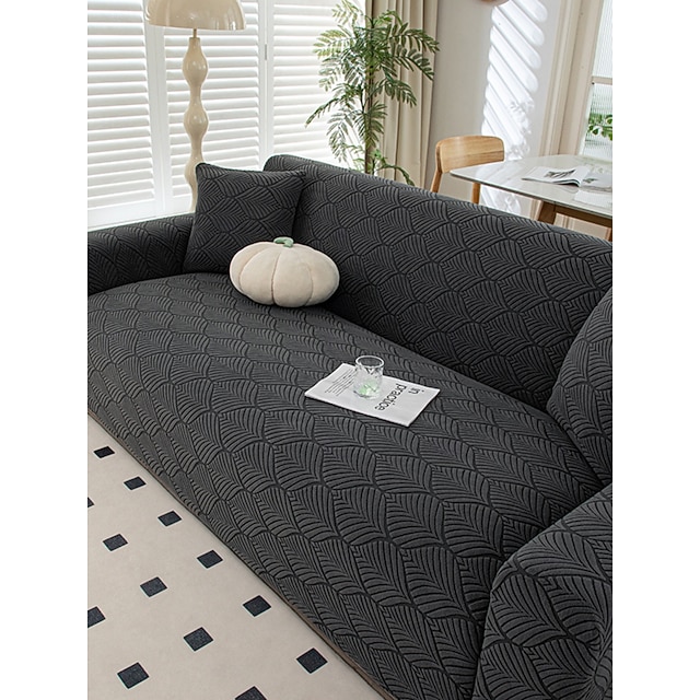  Funda de sofá de terciopelo jacquard para temporada completa, moderna, sencilla, antideslizante, a prueba de polvo, lavable, para esquina de habitación, en forma de L, protector de asiento de 1, 2, 3