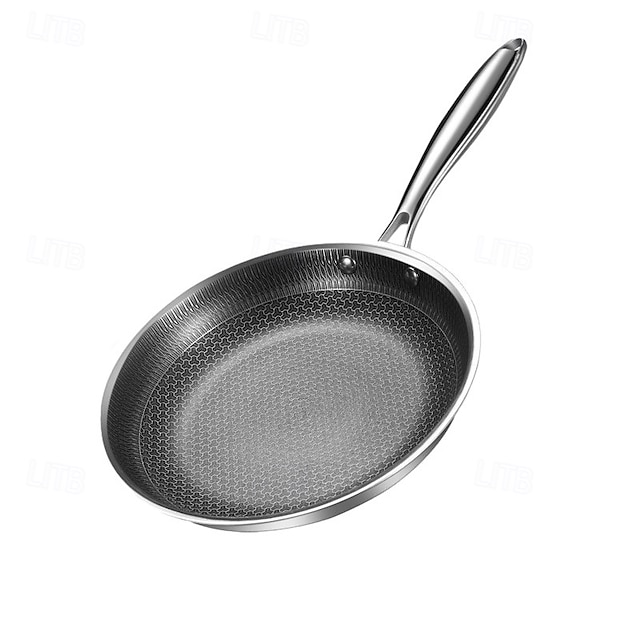  Non Stick Frying Pans, Hybrid Ceramic Stainless Steel Pan, Skillet with Stay-Cool Handle, Non Toxic, PFAS PFOA PTFE Free, Dishwasher & Oven Safe, Induction, Compatible with All Cooktops