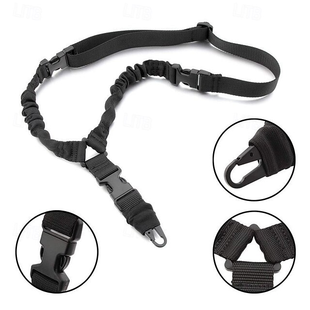  Tactical One Single Point Sling Strap Bungee Rifle Gun Sling with QD Buckle
