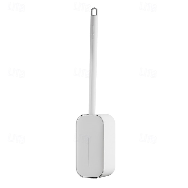  Cepillo de baño doméstico, limpiador de inodoro de mango largo, montaje en pared, diseño en forma de S
