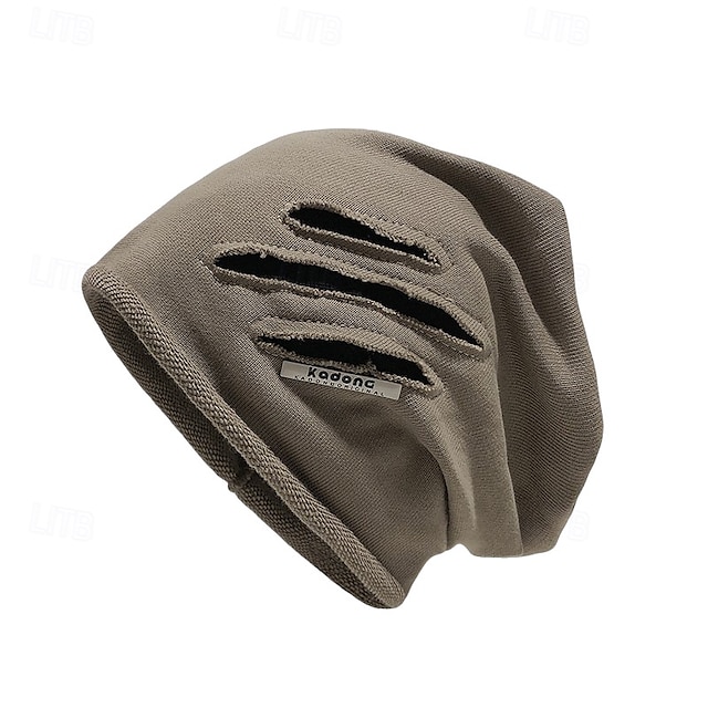  Per uomo Unisex Berretto Cappelli Invernali Cappello Berretto Invernale Nero Marrone Cotone Strappato Casual Accogliente Abbigliamento quotidiano Uscire Colore Solido / Tinta Unita Caldo