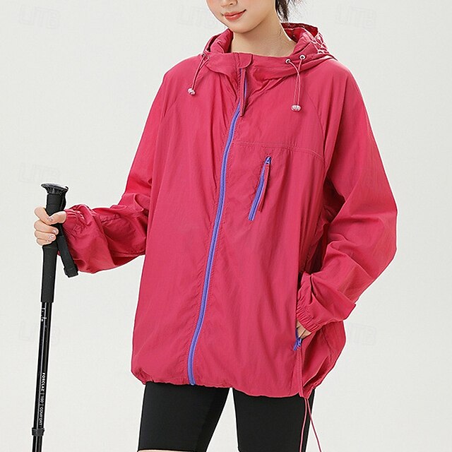  Homme Veste de course Veste d'extérieur Fermeture intégrale manche longue Vêtements d'extérieur Athlétique Protection solaire Respirant Séchage Rapide Léger Tennis Le golf Course Tenue de sport