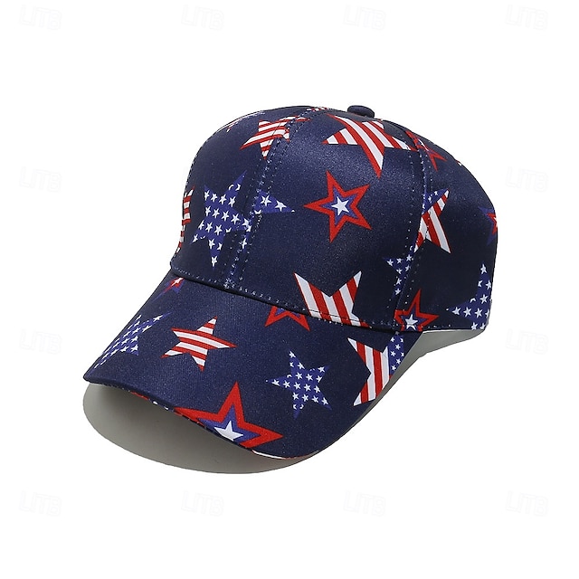  Pánské Unisex Kšiltovka Sluneční klobouk Trucker Hat Bílá Tmavě námořnická Polyester Nastavitelná Módní Den nezávislosti Festival Grafika Americká vlajka Proti sluci Běžné / Denní