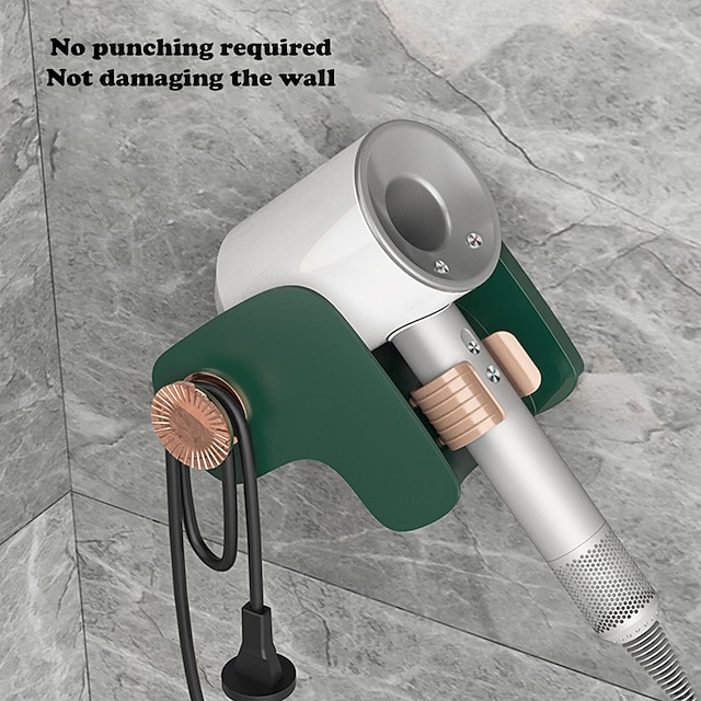  настенный держатель для фена для ванной комнаты, подставка для фена без сверления, минималистская роскошная полка для хранения парикмахерских принадлежностей