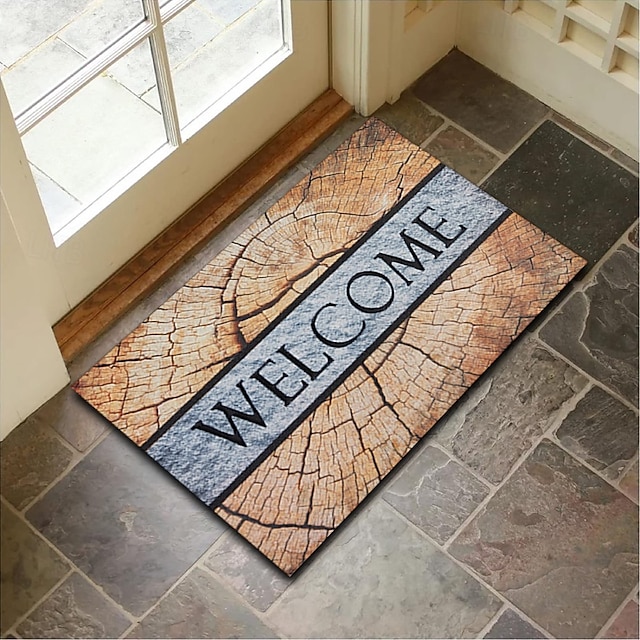  Puutyylinen ovimatto keittiömatto lattiamatto liukastumisenestomatto öljynkestävä matto sisä- ja ulkokäyttöön makuuhuoneen sisustus kylpyhuoneen matto sisäänkäynnin matto