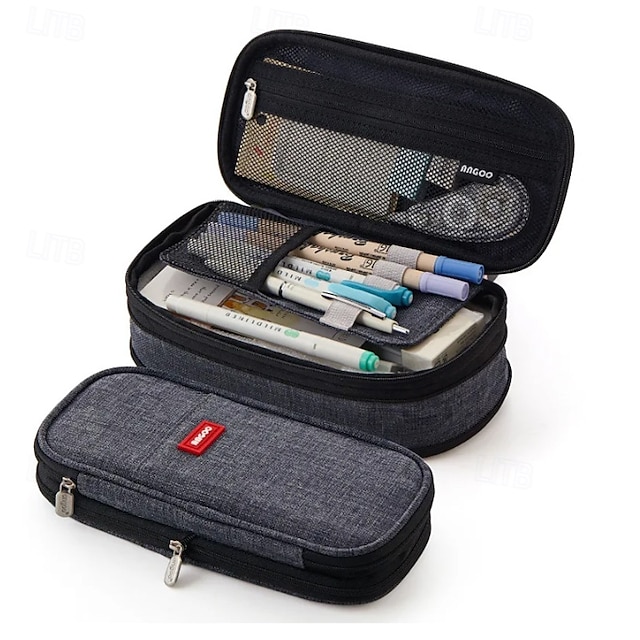  Astuccio portapenne di grande capacità, cancelleria, materiale scolastico, astucci per matite, borsa portaoggetti per ufficio e scrivania, studenti, bambini, astuccio portapenne, borse, scatola