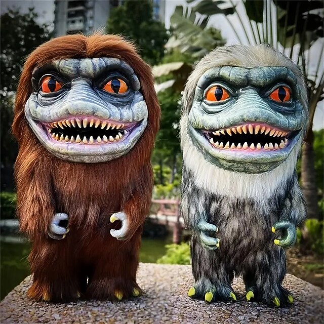  accessoire en peluche de monstre extraterrestre unique - créature spatiale faite à la main, objets de collection parfaits pour Halloween et la décoration intérieure, résine douce et tissu, cadeau