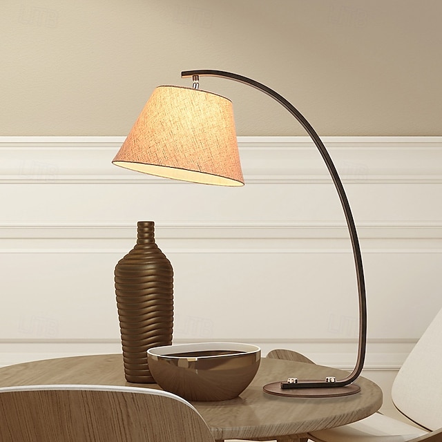  LED-bordlampe moderne varm hvid natbordslampe, der passer til stue, soveværelse, kontor, natbord og bogreol