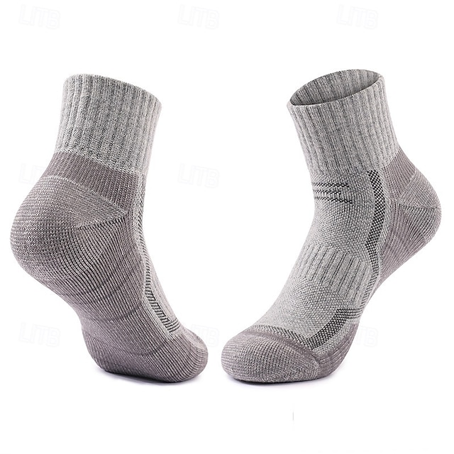  1 par herr-dam merinoullsockor vandringsstrumpor sportsockor termiska varma andningsbara blåsor tjocka utomhus quarter crew lapptäcke merinoull svart kungligblå brun för skidor/snowboard