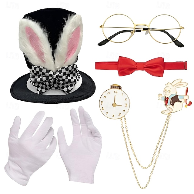  Alice in Wonderland Pohádka Śílenec Sada příslušenství Postavy z pohádek cosplay Filmové kostýmy for Unisex Děti Dospělé předvečer Všech svatých Karneval Světový den knihy Výkon Vzdělávací převlékán