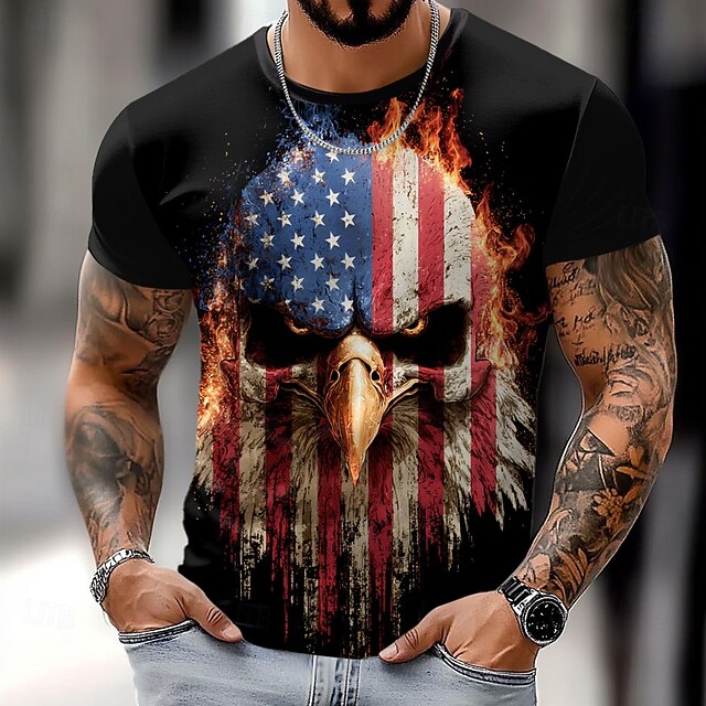 Patriotic T Shirts For Men I Fix Stuff and I Know Things T shirt Short Sleeve T shirt 3D Print Crew Neck Shirt Vintage Cool Party Holiday Red Navy Blue Blue Summer Spring Clothing Apparel S M L XL4