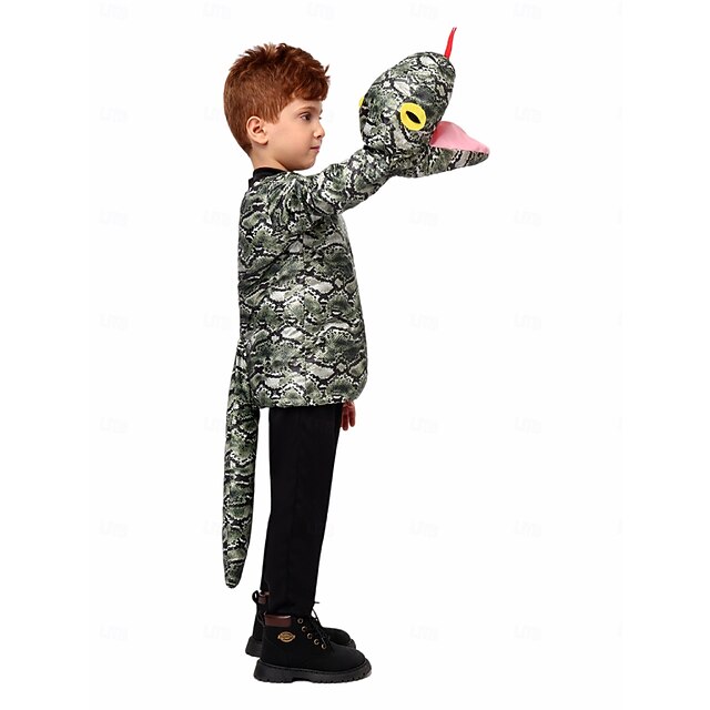 Snake Halloween Cosplay Costume Top Fairy Tail Animal Cosplay Kid's Boys' Girls' Halloween Carnival World Book Day Performance Educational Dress Up School Event Dress Up Easy Halloween Costumes Dress3