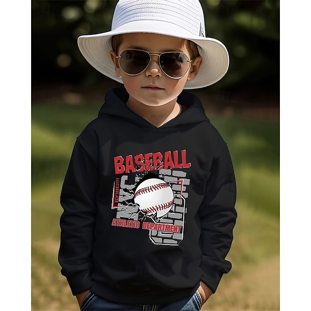  Pojkar 3D Grafisk Huvtröja Långärmad Vår Höst Mode Streetwear Barn 4-12 år Huva Utomhus Ledigt Dagligen Normal
