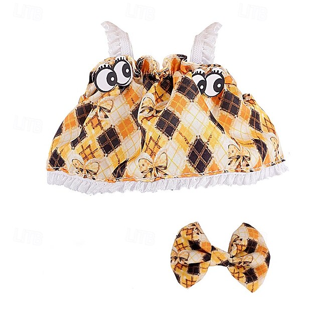  Ropa para lapupu (no muñecas) diseñada para muñecas de 17 cm, se puede usar para cambiar de atuendo para tu 15 &Muñecas de 17 cm (juego de 2 piezas)