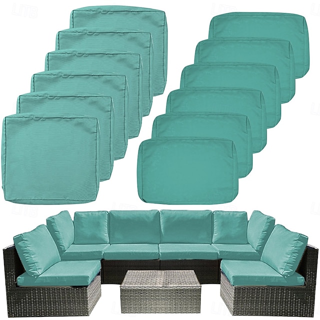  Housse de coussin de siège Couleur Unie Teint en fil Polyester Literie