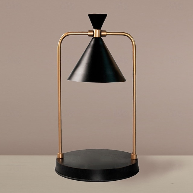  Lampada a candela retrò per aromaterapia, lampada da comodino dimmerabile, nera, stile moderno, lampadine a LED, 110 V, 35 W, antifumo, per uso interno