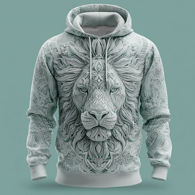  Hombre 3D Sudaderas Sudadera Fresco Fiesta Manga Larga Cuello Barco Discoteca Ropa de calle Amarillo Rosa Correa 3D Otoño Invierno Diseñador