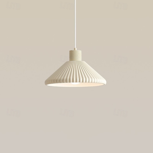  Lampadario a sospensione bianco di metà secolo, con paralume conico plissettato, grande lampada a sospensione da soffitto, moderna lampada a sospensione da soffitto per isola da cucina, lampadario per