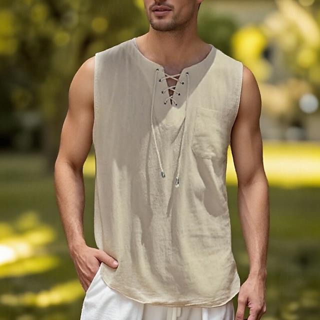  Medieval Renacimiento siglo 17 Blusa / Falda Pirata Caballero Vikingo Correa Hombre Pirata Víspera de Todos los Santos Mascarada Casual Diario LARP Feria Ren Adulto Camisas