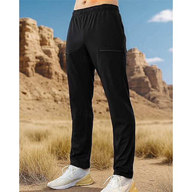  Herre Trekkingbukser vandrebukser Udendørs Regulær Vandtæt Hurtigtørrende Letvægt Åndbart Bukser Elastisk Talje Sort Marineblå Campering & Vandring Golf Løb S M L XL XXL