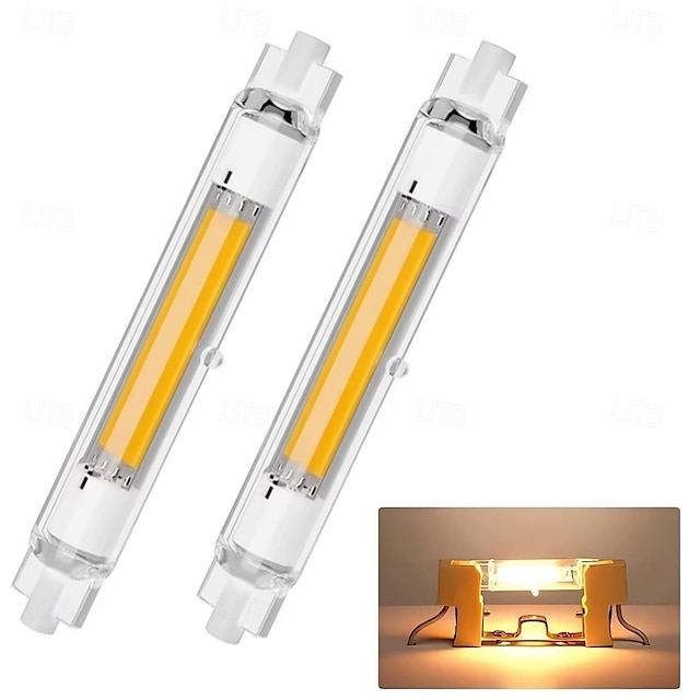  R7S LED-rørpærer 220V 78mm 118mm dype dimbare lyspærer 10W 20W dobbel sokkel T3 LED-erstatning for halogenlys 2 stk