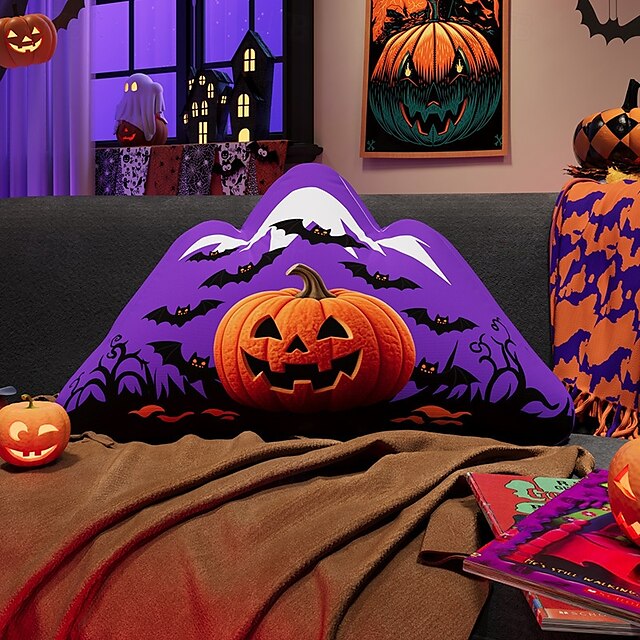  Coussin d'Halloween Coussin décoratif festif pour la décoration intérieure Parfait pour le salon, la chambre ou la terrasse Ajoutez une touche effrayante à vos célébrations d'Halloween