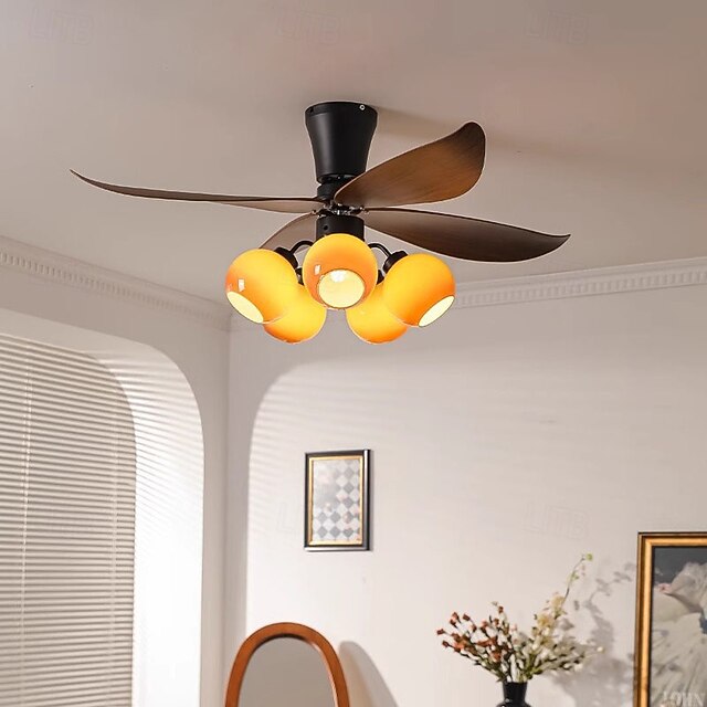  Nordic Retro Smart Ceiling Fan Light, Living/Bedroom/Dining Multi-Use