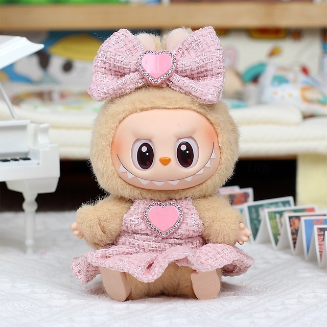  Комплект одежды для кукол 17 см ForLabubu Модные аксессуары Одежда подходящая для куклы 6,69 дюйма (17 см) Мягкая хлопковая одежда Замена Нет куклы ТОЛЬКО одежда