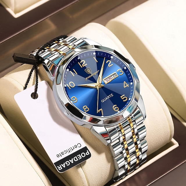  852 New Men's Waterproof Night Light Watch Fashionable Luxury Waterproof Dual Calendar New Men's Quartz Watch