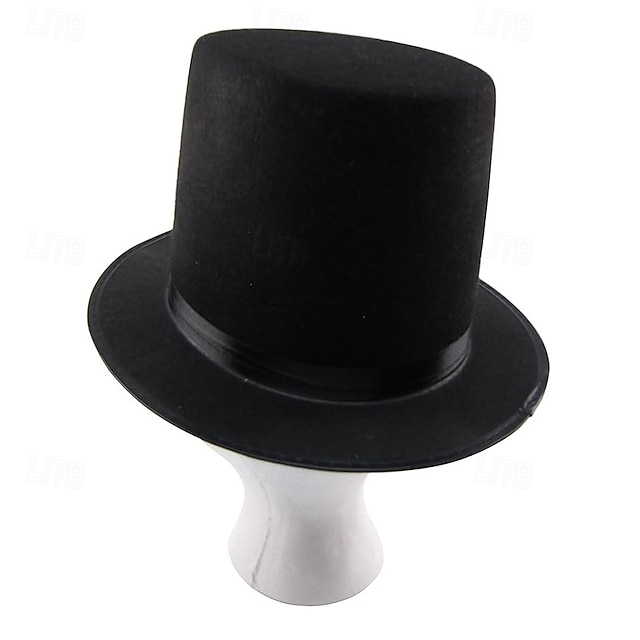  magische hoed rood lint Lincoln hoed hoed stijl zwarte Lincoln podiumoptreden zwarte hoed hoge hoed