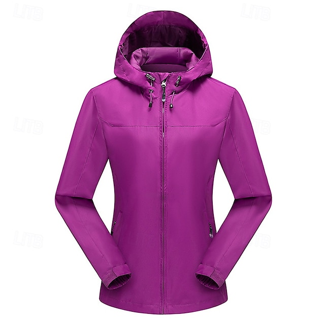  Mulheres Jaqueta Corta-Vento Jaqueta de Trilha Capa de Chuva Ao ar livre Prova-de-Água A Prova de Vento Roupas de caminhada Roupas de caminhada Primavera Outono Blusas Campismo / Escursão