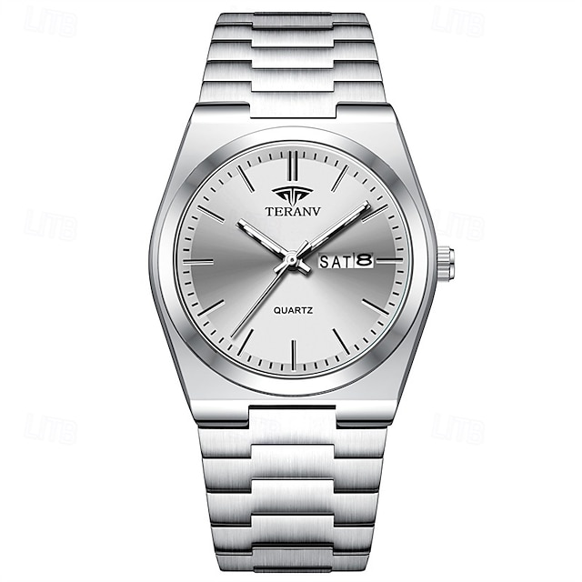  Ένα πρωτότυπο, μοντέρνο ανδρικό ρολόι από κράμα αλουμινίου με βαθμολογία αντοχής στο νερό IPX7, φωτεινή ένδειξη ημερομηνίας και ημέρας, θήκη αθλητικού ρολογιού χαλαζία