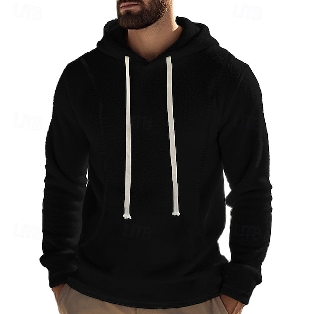  Hombre Sudadera Sudadera Con Capucha Sudadera con capucha de lana Táctico Negro Verde Ejército Caqui Gris Oscuro Azul claro Con Capucha Plano Correa Deporte Casual Diario Ropa de calle Fresco Ropa