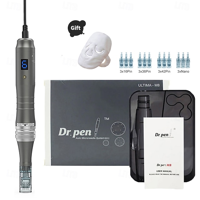  Plug-in Design Authentic Dr pen M8-C Derma Pen Microneedling Machine Skincare Salon Beauty Tool Kit