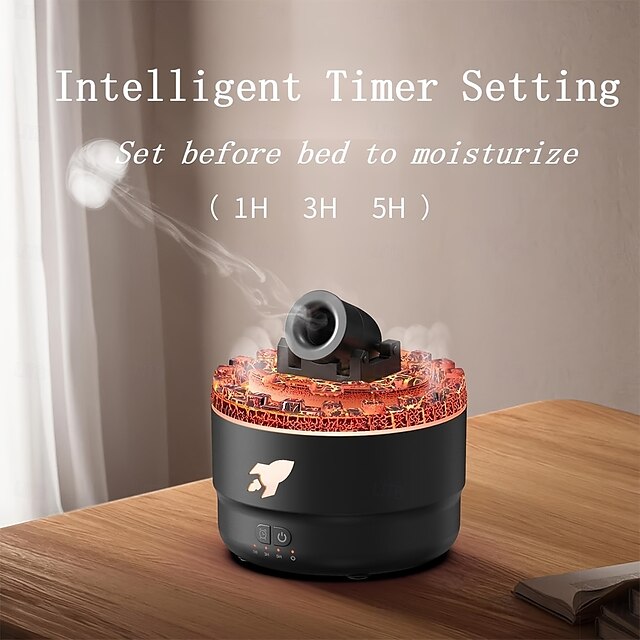  Umidificatore Cannon Blast - Diffusore ultrasonico silenzioso con 7 opzioni di colore, erogatore di vapore atomizzato per la casa &umidificatore per camera da letto 110 V/220 V, capacità serbatoio