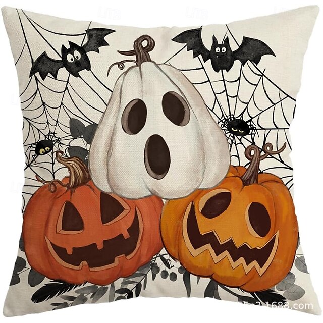  1 pcs Polyester Housse de coussin, Halloween Carré Traditionnel Classique