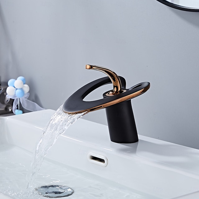  Rubinetto per lavabo - Cascata Finiture Verniciate Set centrale Monocomando un foroBath Taps