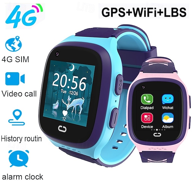  iMosi LT31 Smart Watch 1.4 inch 4G LTE Cellular Smartwatch Phone Bluetooth Alarm Clock Calendar Compatible with Null Kid's GPS Hands-Free Calls with Camera IP 67 40mm Watch Case