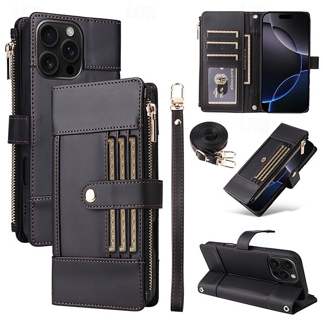  Handyhülle für Samsung Galaxy S24 S23 S22 S21 Ultra Plus A55 A35 A25 A15 5G A54 A34 A14 A73 A53 A33 A23 A13 A72 A52 A42 A32 A22 A12 A02 Brieftaschenetui mit Ständerhalter Reißverschluss