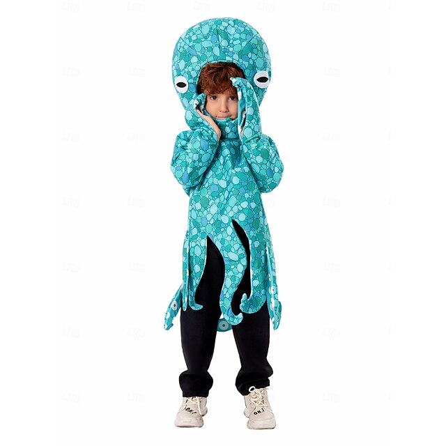 Octopus Halloween Cosplay Costume Top Fairy Tail Animal Cosplay Kid's Boys' Girls' Carnival Easter World Book Day Performance Educational Dress Up School Event Dress Up Easy Halloween Costumes Dress3