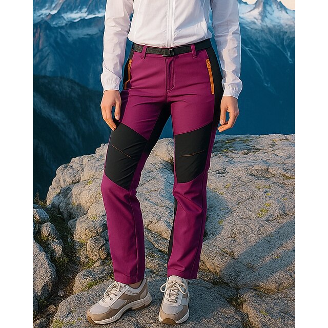 Women's Hiking Pants Trousers Hiking Trousers Patchwork Outdoor Regular Fit Waterproof Windproof Quick Dry Lightweight Pants / Trousers Rose Red Camping / Hiking Golf Running M L XL XXL XXXL4