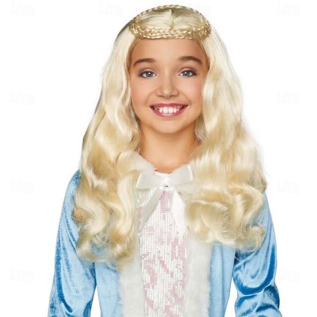 Girl's Medieval Blonde Queen Wig Halloween Wigs2