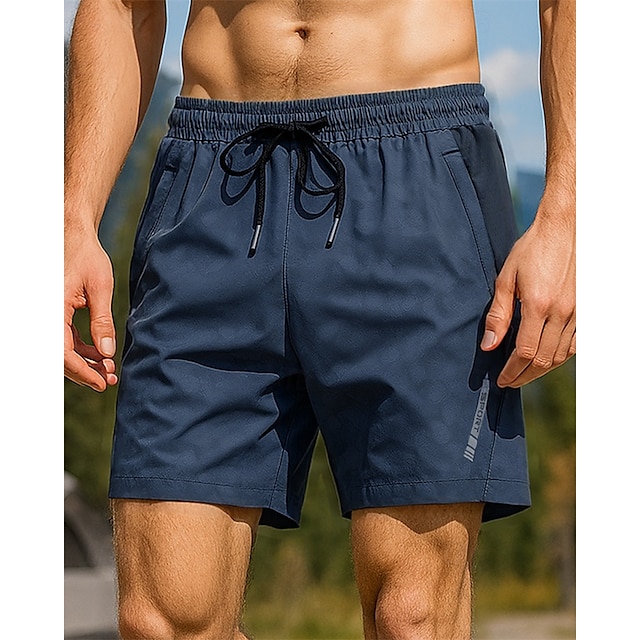  Herren Wandershorts Wanderhosen Tarnung Sommer Außen Normale Passform Wasserdicht Winddicht Schnelltrocknend Leicht Shorts Elastischer Bund Dunkelgrau Schwarz Tennis Golfspiel Laufen S M L XL XXL