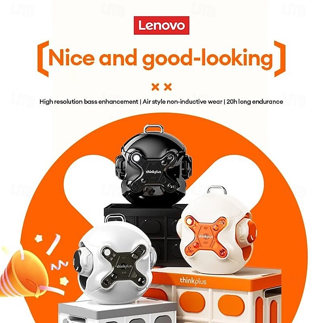  אוזניות Bluetooth Choice Lenovo LP26 V5.4 עם השהייה נמוכה ועם מגע חכם, אוזניות גיימינג עם הפחתת רעשים לשיחות HD