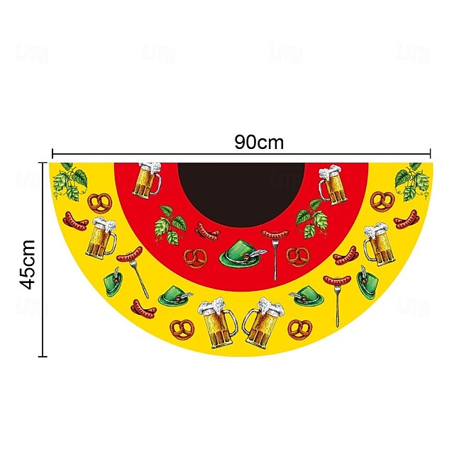  Oktoberfest Deutsche Bayerische Wimpel 3 x 1,5 Ft Nicht gefalteter Fächerflaggenbanner Polyesterflagge für Feiertags-Außendekor